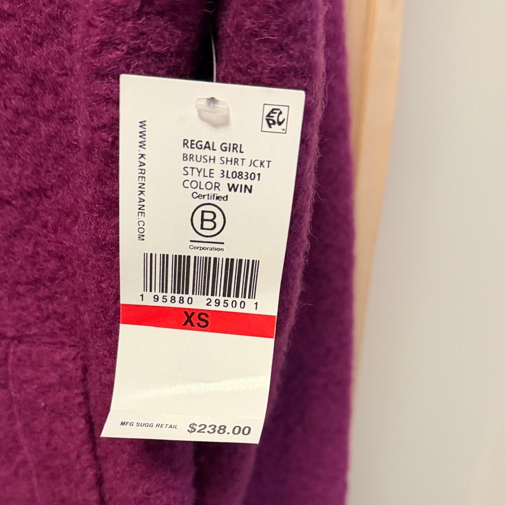 Karen Kane Purple Wool Jacket - Picture 4 of 5
